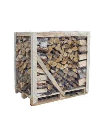 Halbe Palette kammergetrocknetes gespalten Buchen Brennholz -25 cm